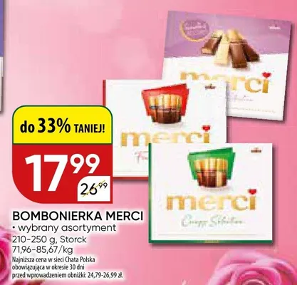Bombonierka merci wybrany asortyment promocja w Chata Polska