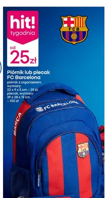 Plecak FC Barcelona promocja w Pepco