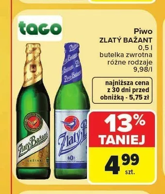 Piwo Zlatý Bažant promocja w Carrefour