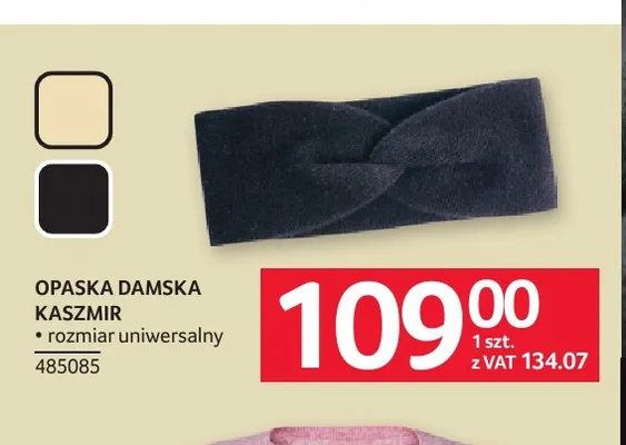 Opaska damska kaszmir promocja w Selgros