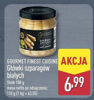 Główki szparagów białych promocja w Aldi