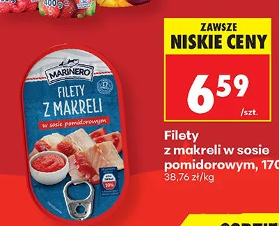 Filety z makreli w sosie pomidorowym Marinero promocja w Biedronka