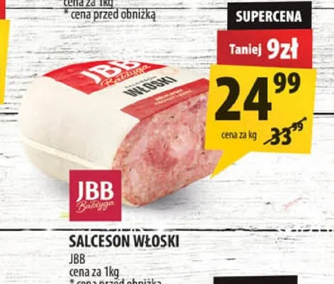 Salceson włoski JBB Bałdyga promocja w Arhelan