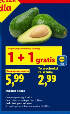 Awokado zielone Ryneczek Lidla promocja w Lidl