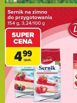 Sernik na zimno do przygotowania Delecta promocja w Carrefour