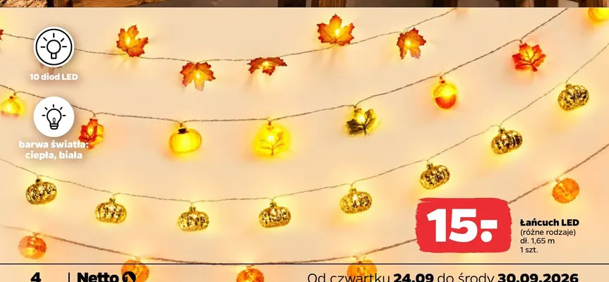 Łańcuch LED 1,65 m promocja w Netto