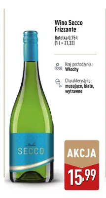 Wino Secco Frizzante Italia promocja w Aldi