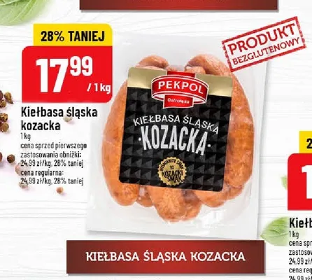 Kiełbasa śląska kozacka Pekpol promocja w POLOmarket