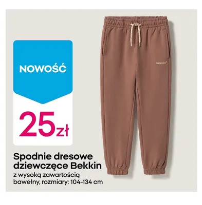 Spodnie dresowe dziewczęce Bekkin promocja w Pepco