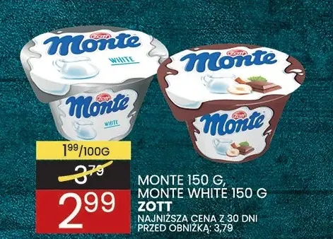 Deser Monte White Zott promocja w Wafelek
