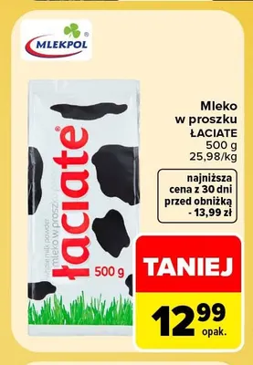 Mleko w proszku Łaciate promocja w Carrefour Market