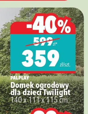 Domek ogrodowy dla dzieci Twilight Palplay promocja w Biedronka Home
