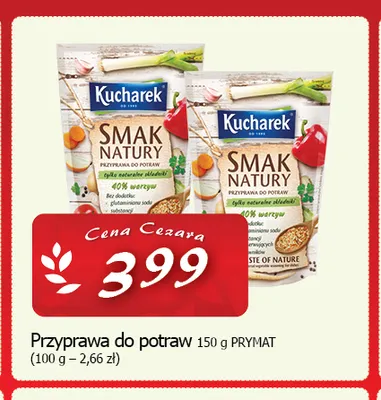 Przyprawa do potraw Kucharek Smak Natury promocja w CEZAR Delikatesy