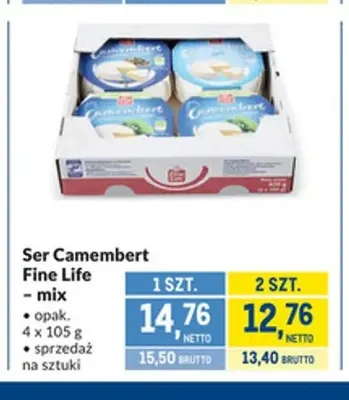 Ser Camembert mix Fine Life 4-pak promocja w Makro