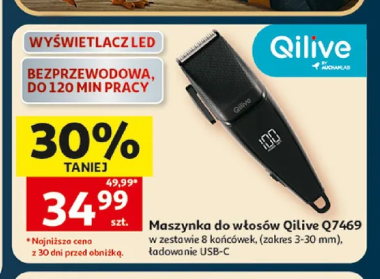 Maszynka do włosów Qilive Q7469 promocja w Auchan