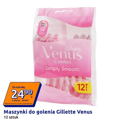 Maszynki do golenia Gillette Venus Simply Smooth 12-pak promocja w Action