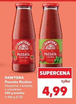 Passata Rustica DAWTONA z bazylią promocja w Kaufland