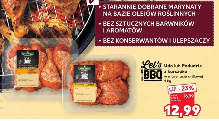 Udo lub podudzie z kurczaka w marynacie grillowej promocja w Kaufland