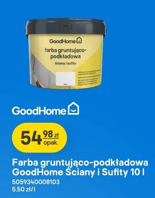Farba gruntująco-podkładowa GoodHome Ściany i Sufity promocja w Castorama