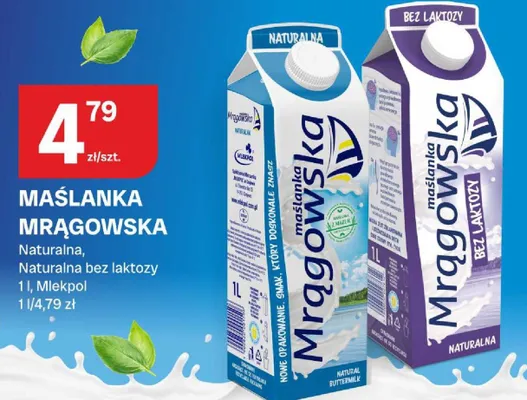 Maślanka Mrągowska Naturalna bez laktozy Mlekpol promocja w Chorten