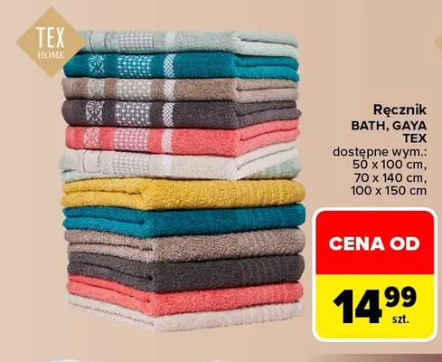 Ręcznik Bath Tex 70x140 cm promocja w Carrefour