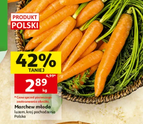 Marchew młoda luzem polska promocja w Auchan