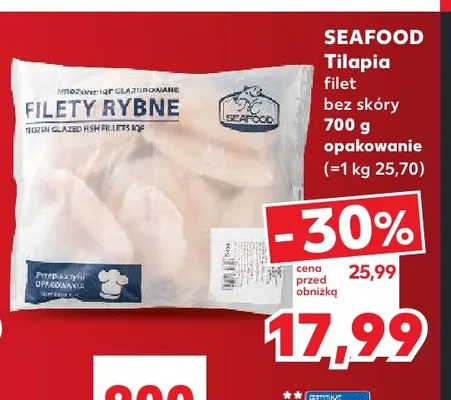 Tilapia filet bez skóry Seafood promocja w Kaufland