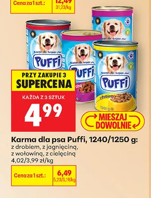 Karma dla psa z drobiem Puffi promocja w Biedronka