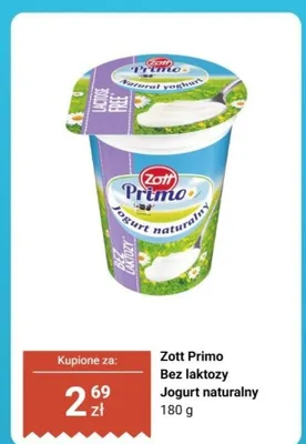 Jogurt naturalny bez laktozy promocja w Biedronka