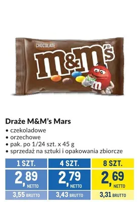 Draże M&M's Mars czekoladowe promocja w Makro