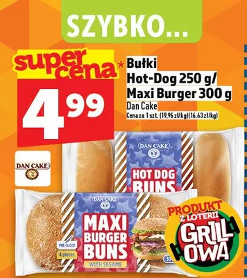 Bułki Maxi Burger Dan Cake promocja w TOPAZ