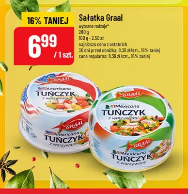 Sałatka Mexicana tuńczyk z warzywami Graal promocja w POLOmarket