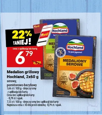 Medalion grillowy Hochland pomidorowo-bazyliowy 2-pak promocja w Twój Market