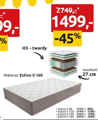 Materac Black Red White Estivo II 120 promocja w Black Red White