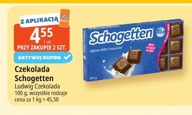 Czekolada Schogetten Ludwig promocja w Leclerc