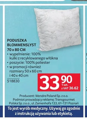 Poduszka Blommenslyst 70x80 cm promocja w Selgros