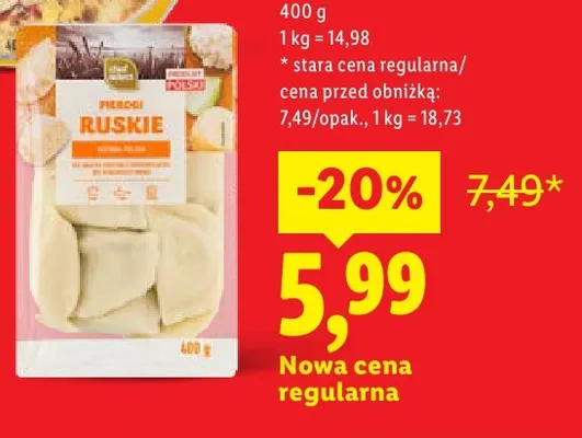 Pierogi ruskie Chef Select promocja w Lidl