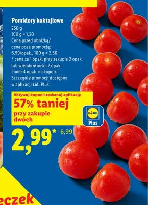 Pomidory koktajlowe promocja w Lidl
