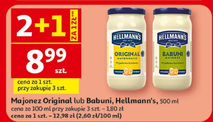 Majonez Original Hellmann's promocja w Auchan