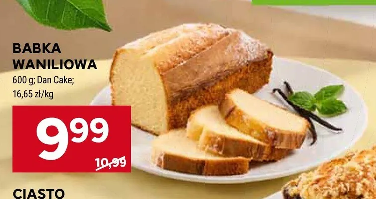 Babka waniliowa Dan Cake promocja w Stokrotka