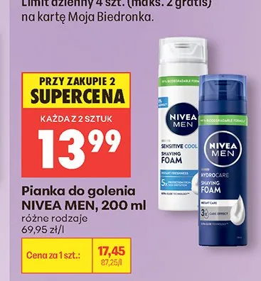 Pianka do golenia Nivea MEN promocja w Biedronka