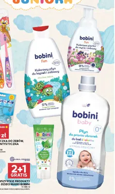 Płyn do kąpieli i zabawy Bobini Fun Zielona woda o zapachu żelków promocja w Stokrotka