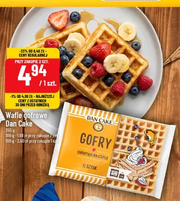 Wafle gofrowe Dan Cake promocja w POLOmarket