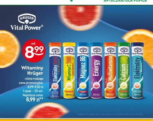Suplement diety Krüger Vital Power Elektrolity Forte z Multiwitaminą promocja w Żabka