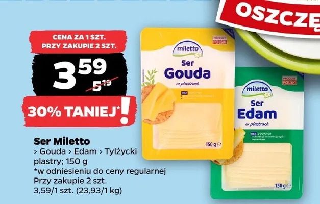 Ser Tylżycki plastry promocja w Netto