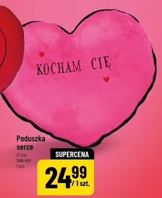 Poduszka serce  37 cm SUN-DAY promocja