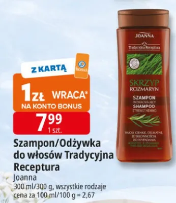Szampon do włosów Tradycyjna Receptura Joanna promocja w Leclerc