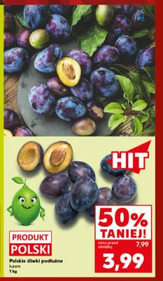 Śliwki polskie podłużne promocja w Kaufland
