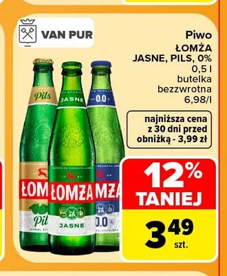 Piwo Łomża Pils promocja w Carrefour