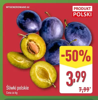Śliwki polskie promocja w Aldi